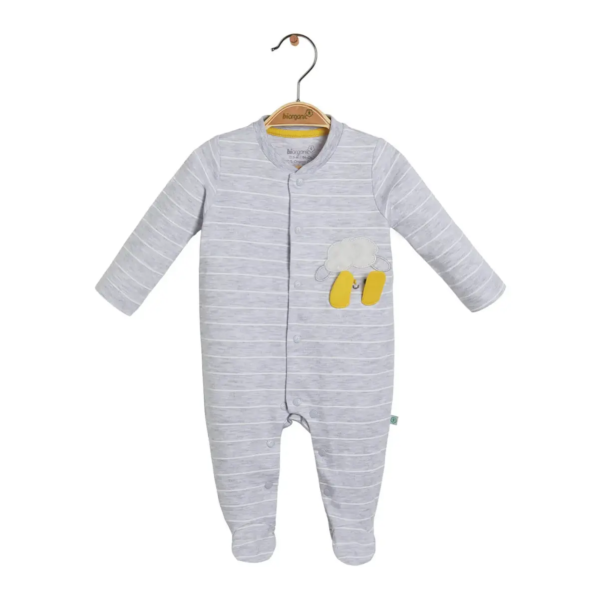 Bibaby Organik Tulum Moons Live Sarı - Gri Melanj