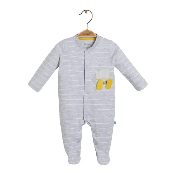 Bibaby Organik Tulum Moons Live Sarı - Gri Melanj