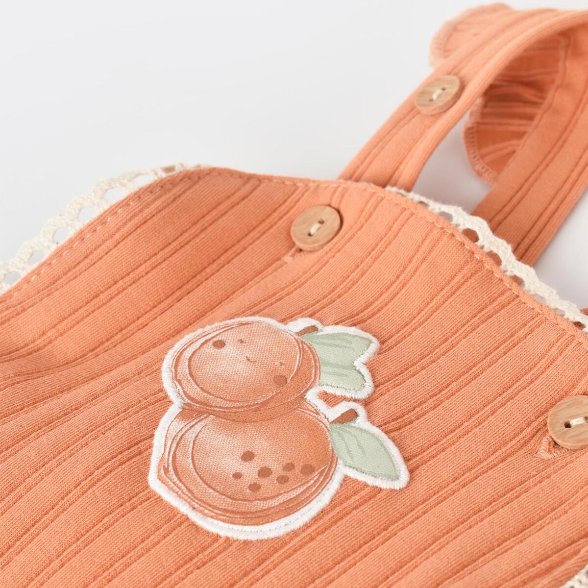 Bibaby Organik Salopet Tulum Summer Fruit Light Cream - Caramel