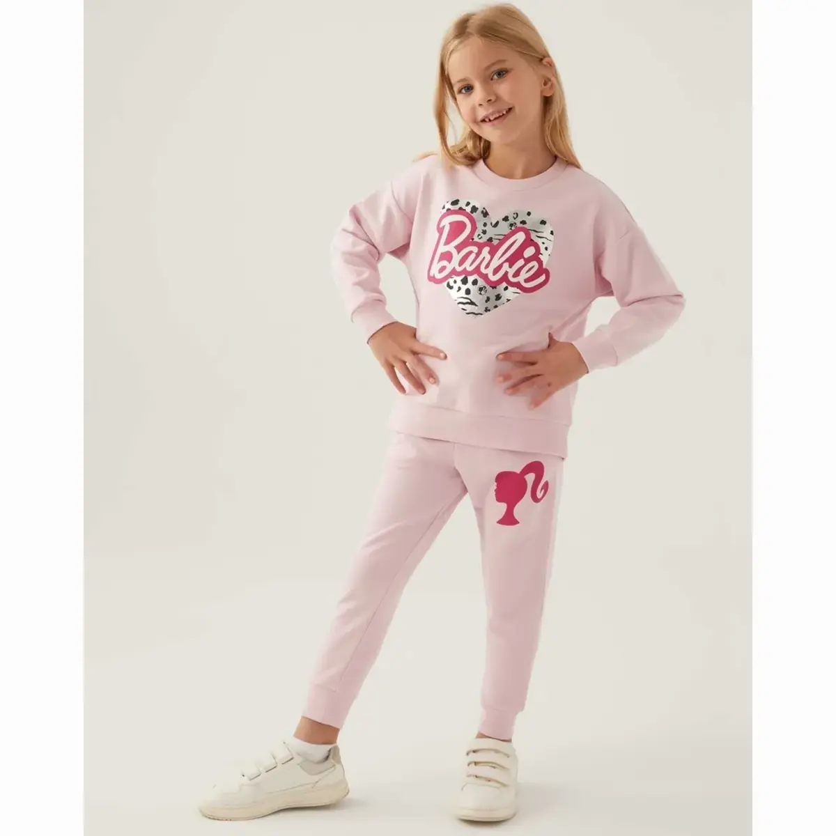Barbie Eşofman Takımı Toz Pembe