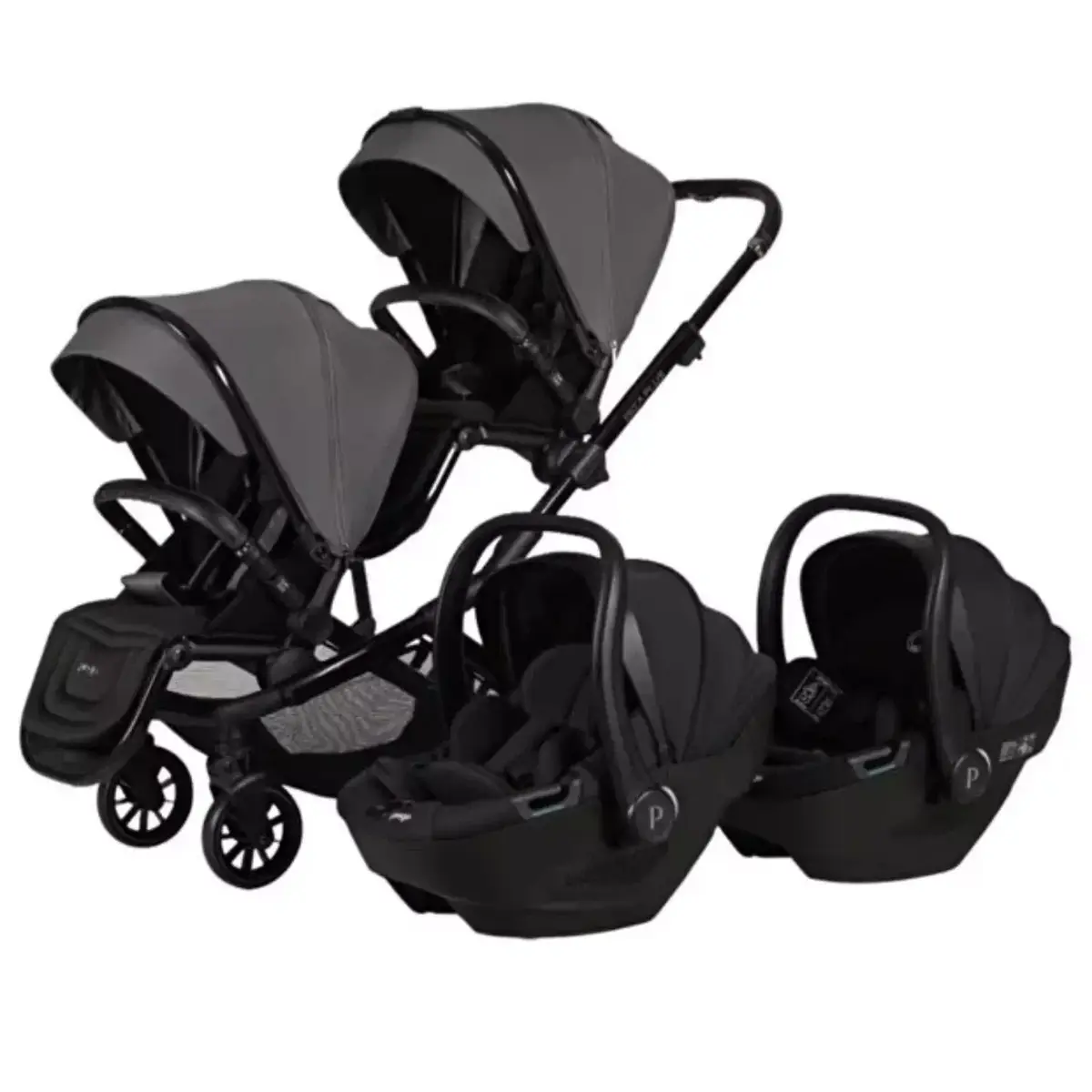 Prego 2420 Ibiza Plus I-Size Travel Sistem İkiz Bebek Arabası Gri