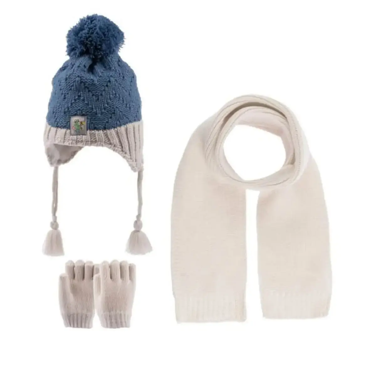 Kitti Atkı Bere Eldiven Takım Bej