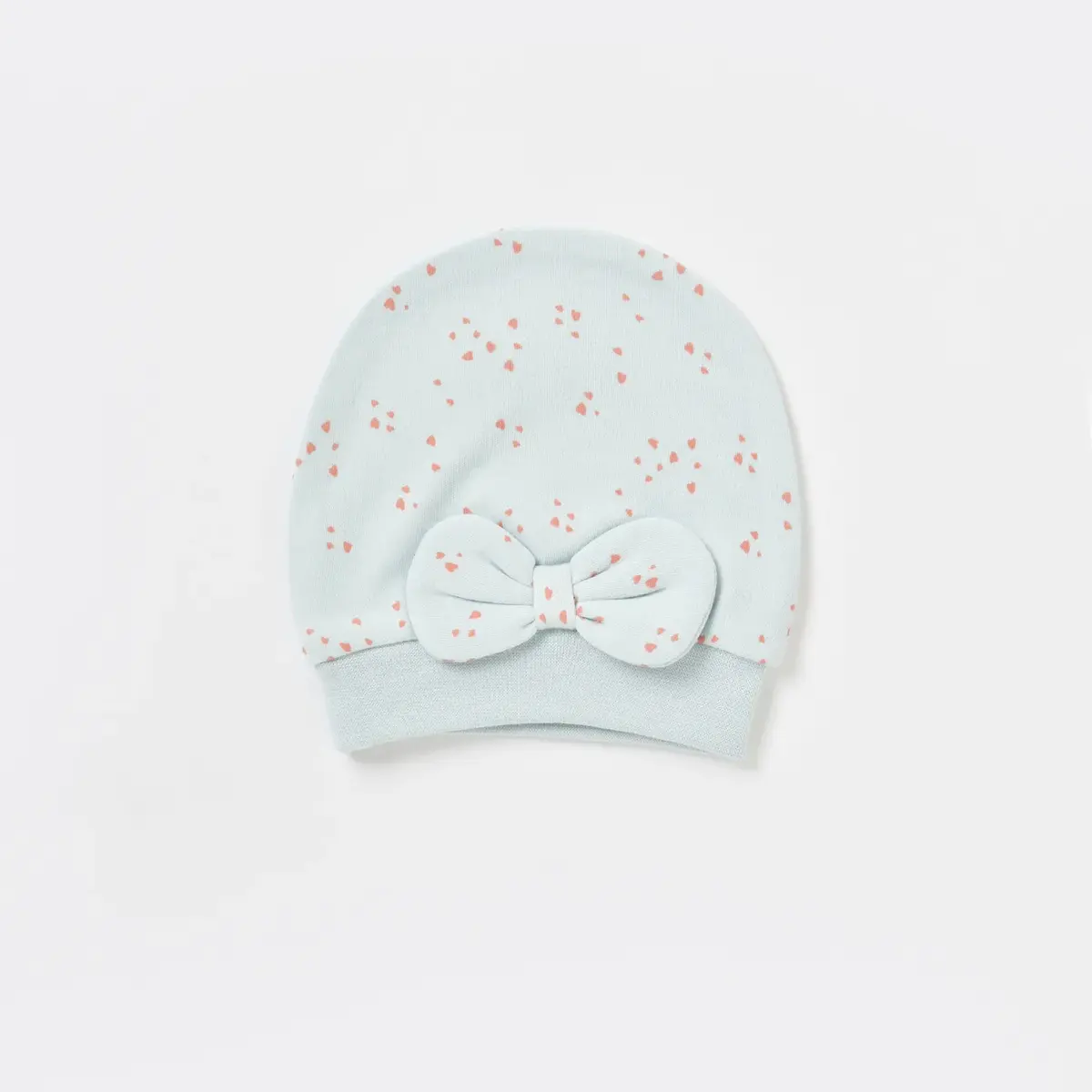 Bibaby Organik Şapka 2li Pretty Ears Bunny Mint - Ekru