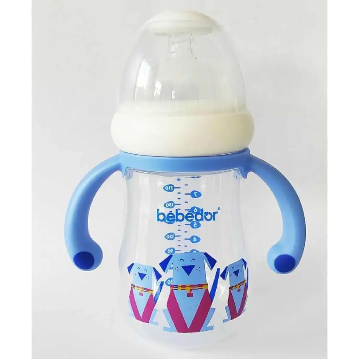 Bebedor Geniş Ağızlı Kulplu PP Biberon 240 ml