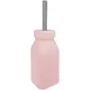 OiOi Şişe + Pipet Pinky Pink - Powder Grey
