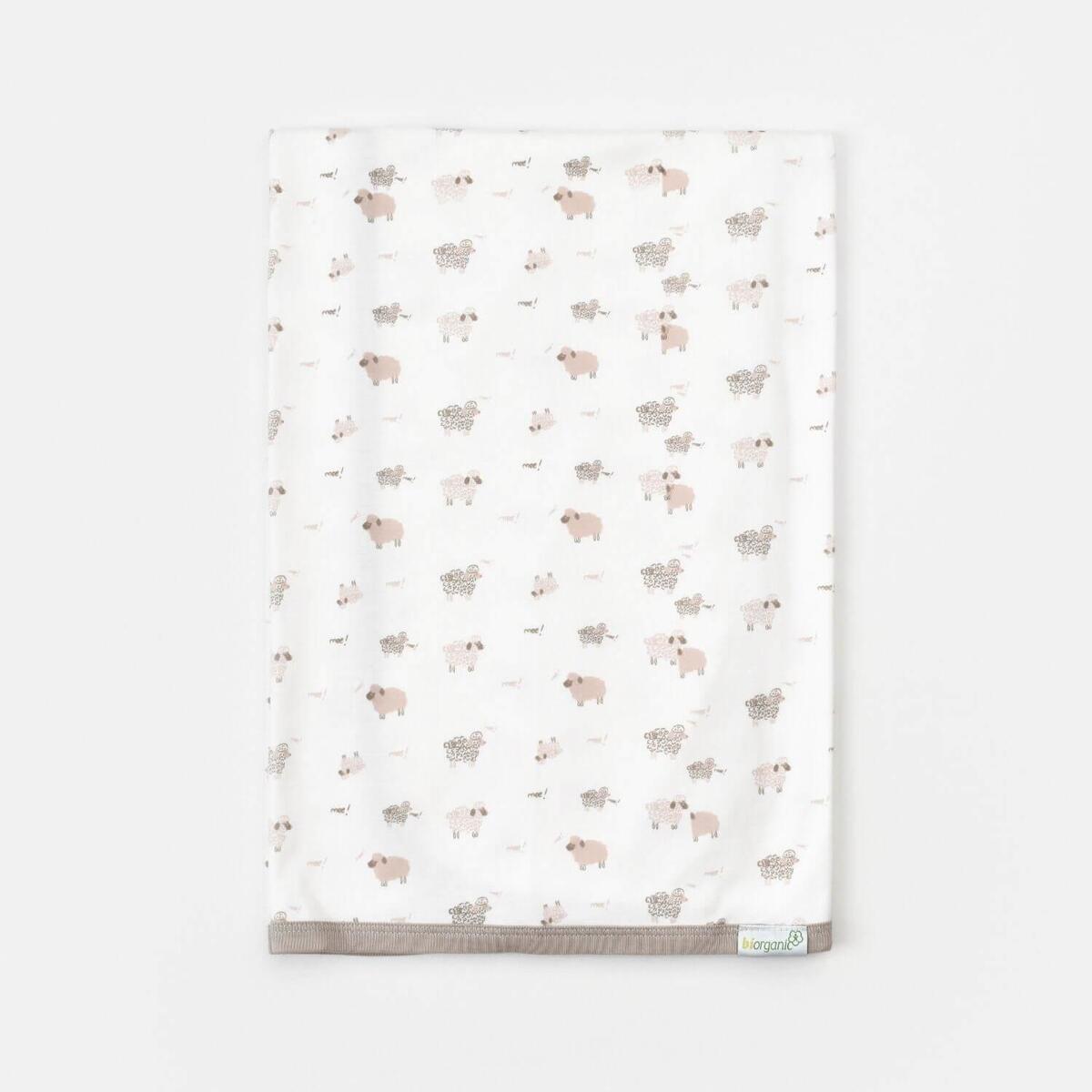 Bibaby Organik Zıbın Takımı Battaniyeli Tüllü Curly Sheep Bej