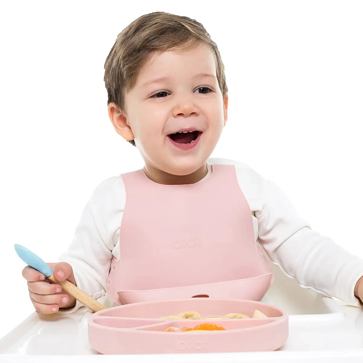 OiOi Vakum Tabanlı Silikon Tabak Porsiyon 6+ Ay Bubble Beige