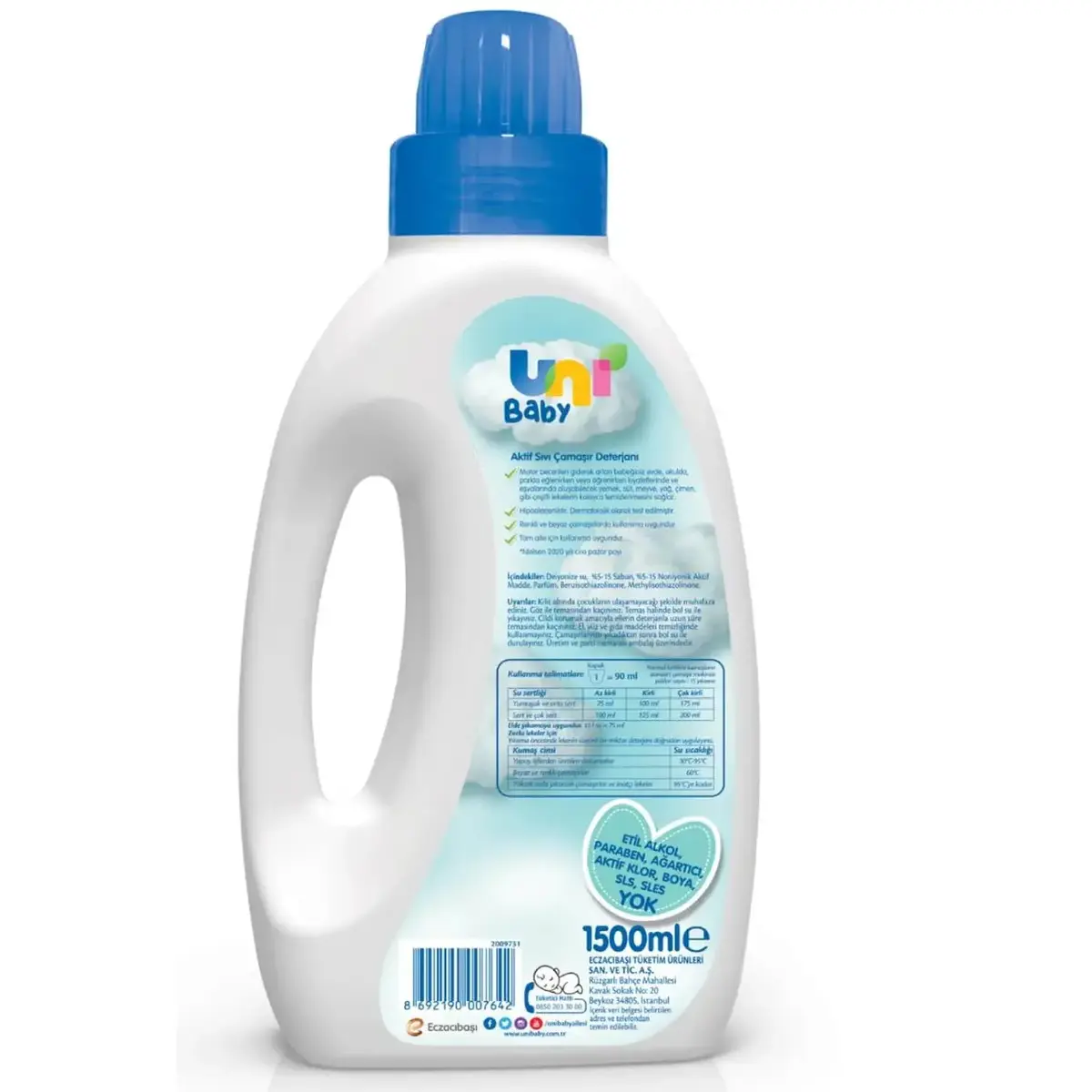 Uni Baby Bebek Çamaşır Deterjanı 3x1500 ml