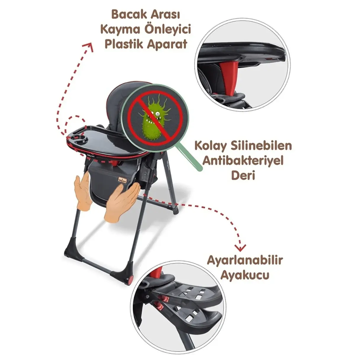 Baby Care Multiflex Mama Sandalyesi Siyah