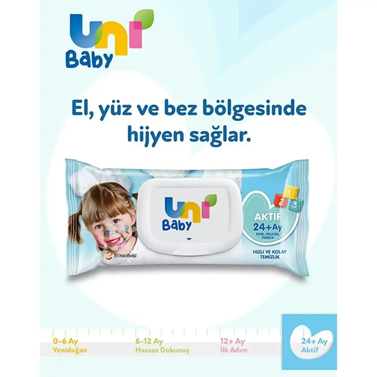 Uni Baby Aktif Islak Mendil 12x52li