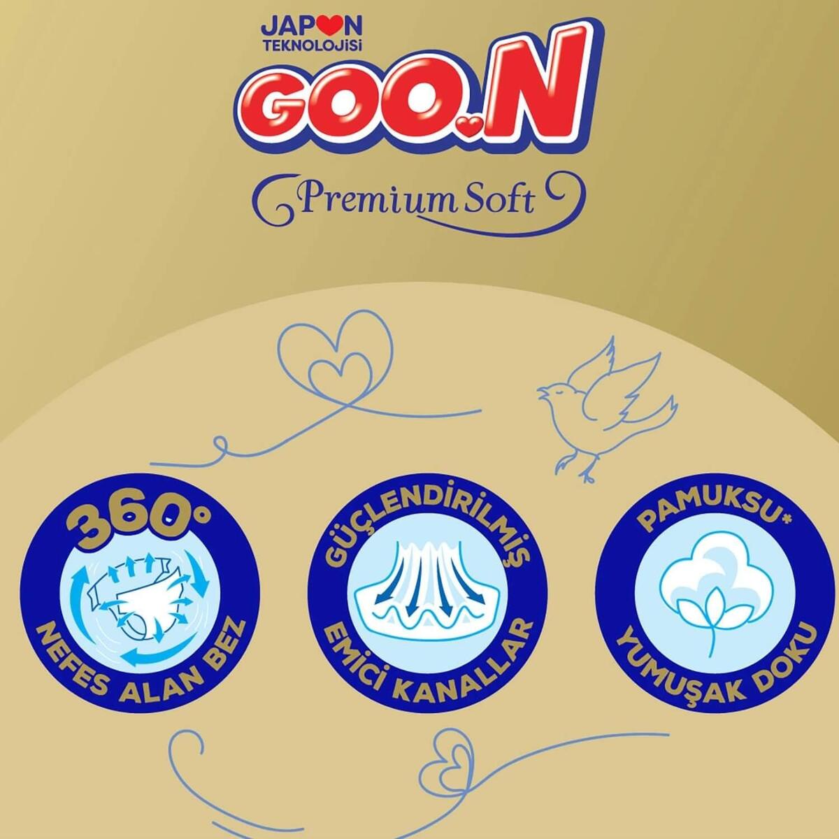 Goon Premium Bebek Bezi 4 Beden 9-14 Kg 64lü Fırsat Paket