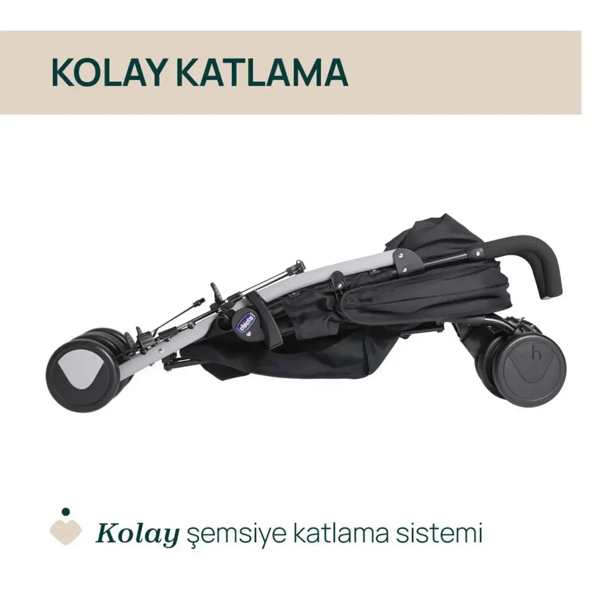 Chicco Echo Lite Baston Bebek Arabası Ebony