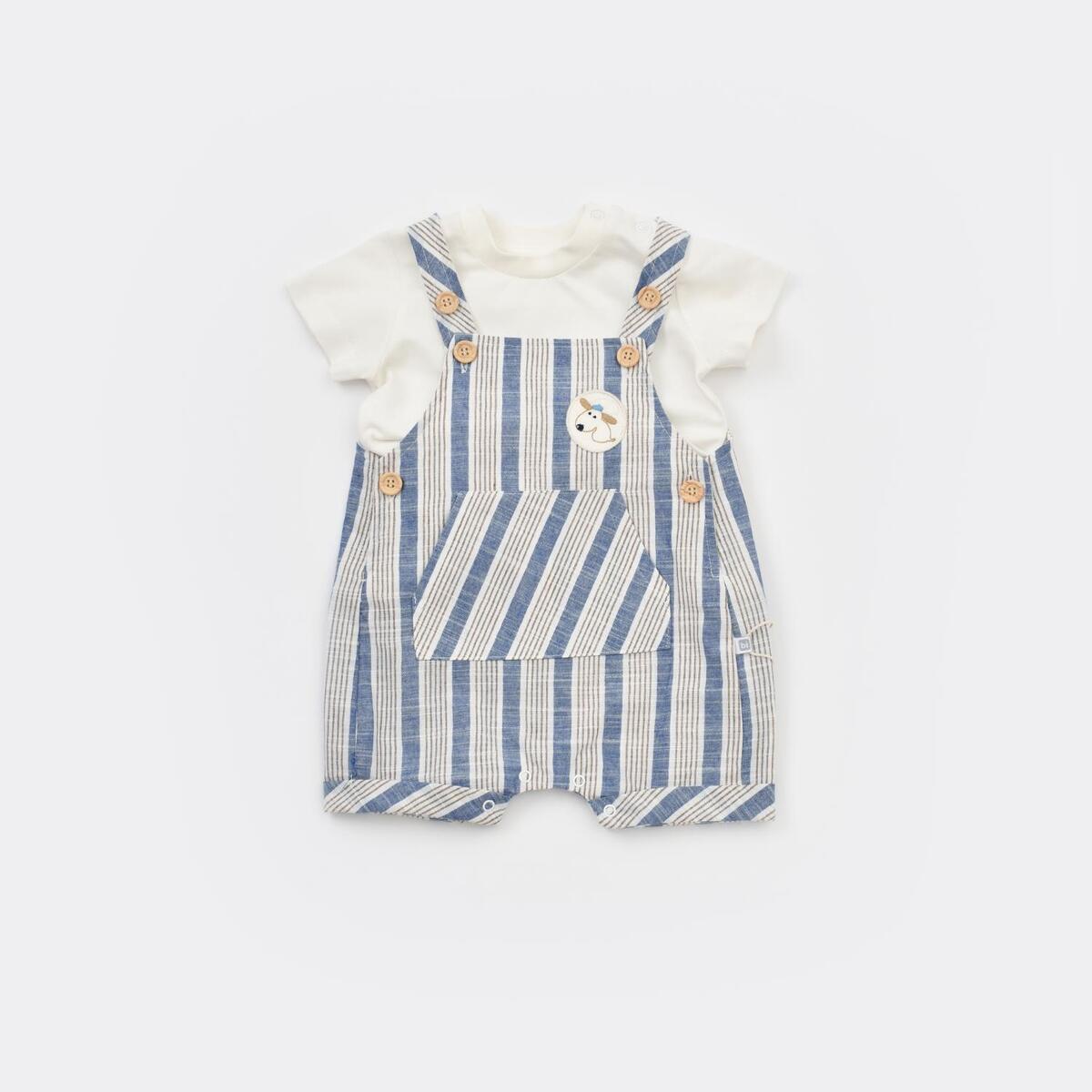 Bibaby Salopet Tulum Stripe Sytle Lacivert - Bej