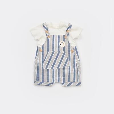 Bibaby Salopet Tulum Stripe Sytle Lacivert - Bej