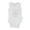 Bibaby Atlet Body Jakarlı Little Heroes Beyaz Üç Nokta