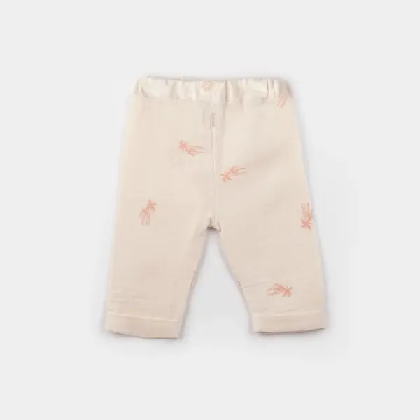 Bibaby Organik Pantolon Patiksiz Hello Safari Ekru - Kiremit