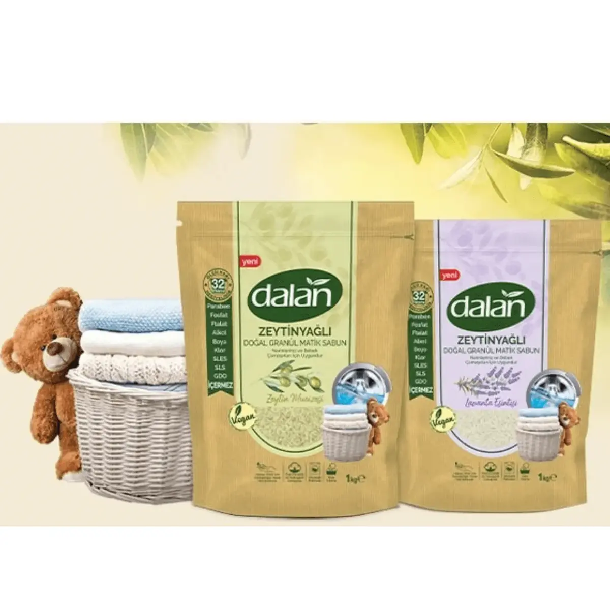Dalan Doğal Granül Sabun Zeytinyağlı Lavanta Esintisi 1000 gr x 2 Adet