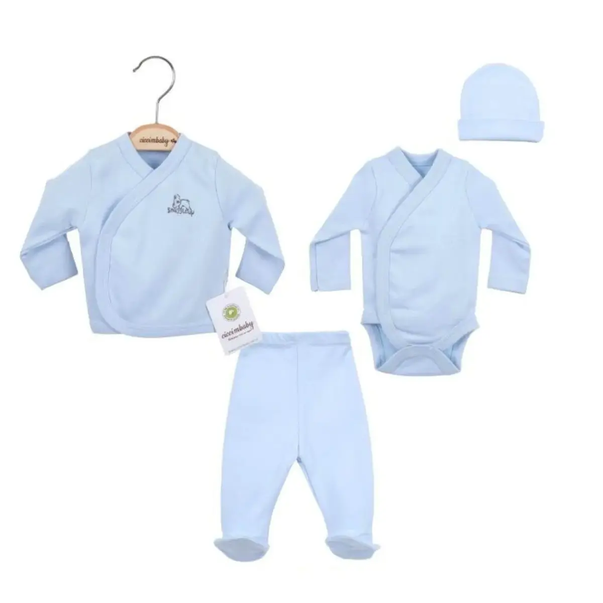 Ciccim Baby 4lü Takım Cuala Prematüre Mavi Ciccim Baby 4lü Takım Cuala Prematüre Mavi