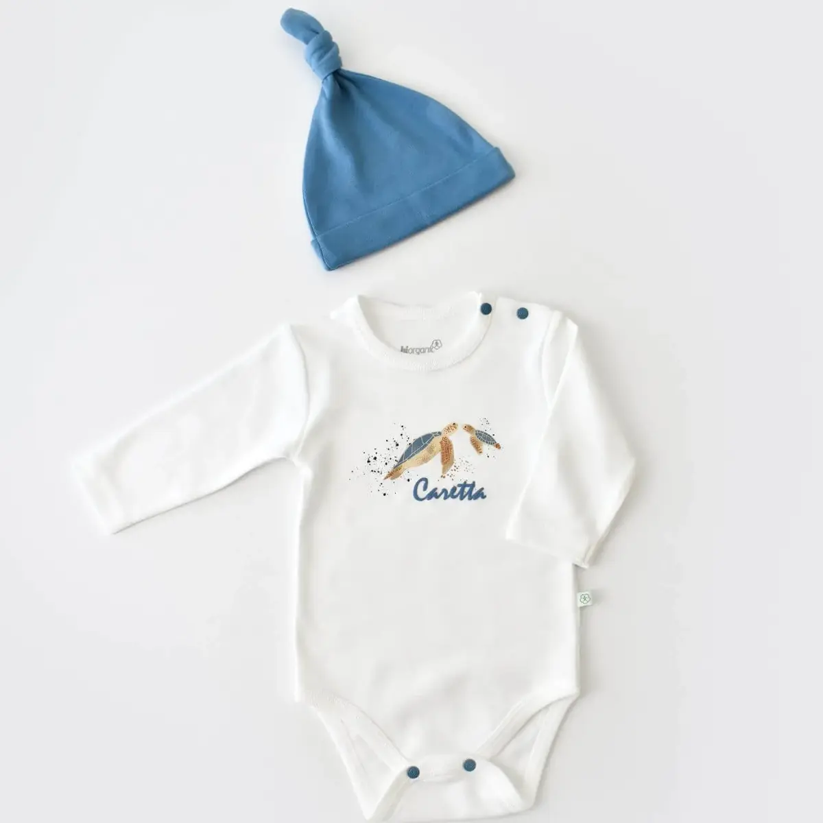 Bibaby Organik Tulum Takımı Tüllü Caretta In Live Ekru - İndigo