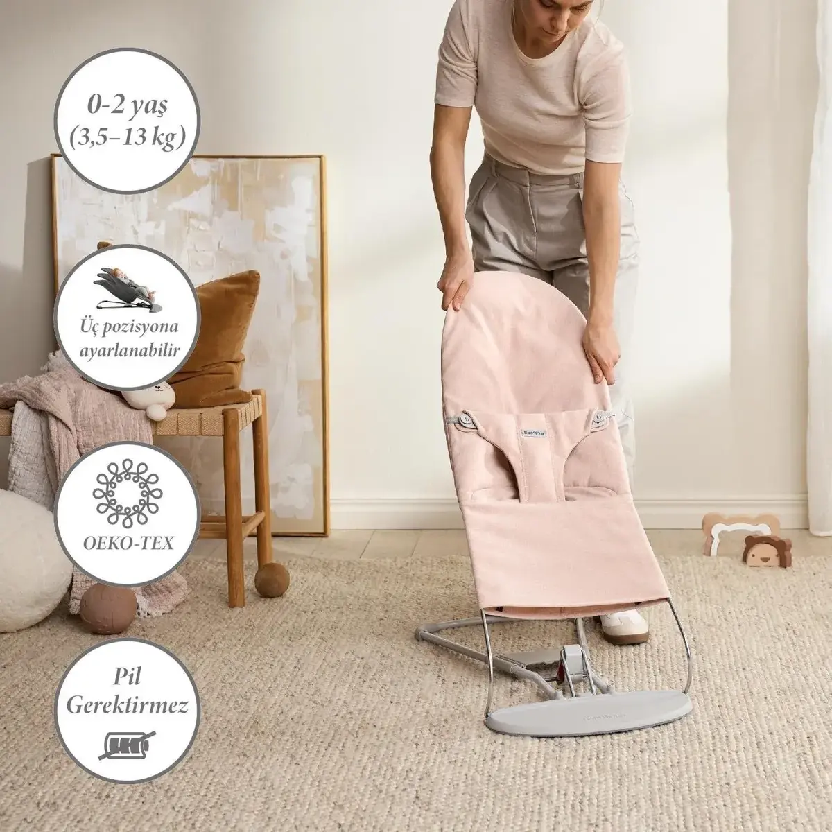 Babybjörn Bliss Ana Kucağı Woven Melange Light Pink