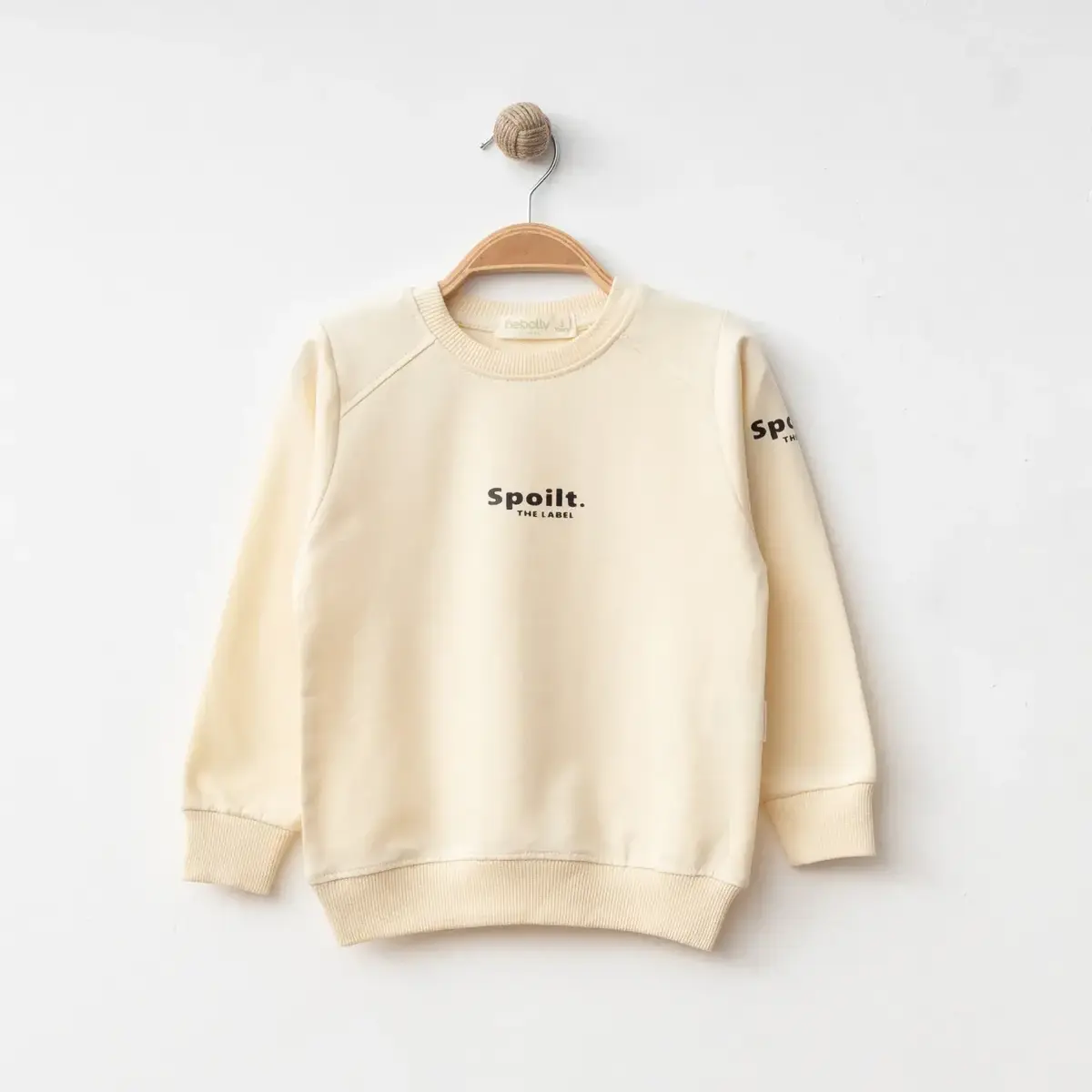 Bebolly Sweatshirt Spoilt Baskılı Bej