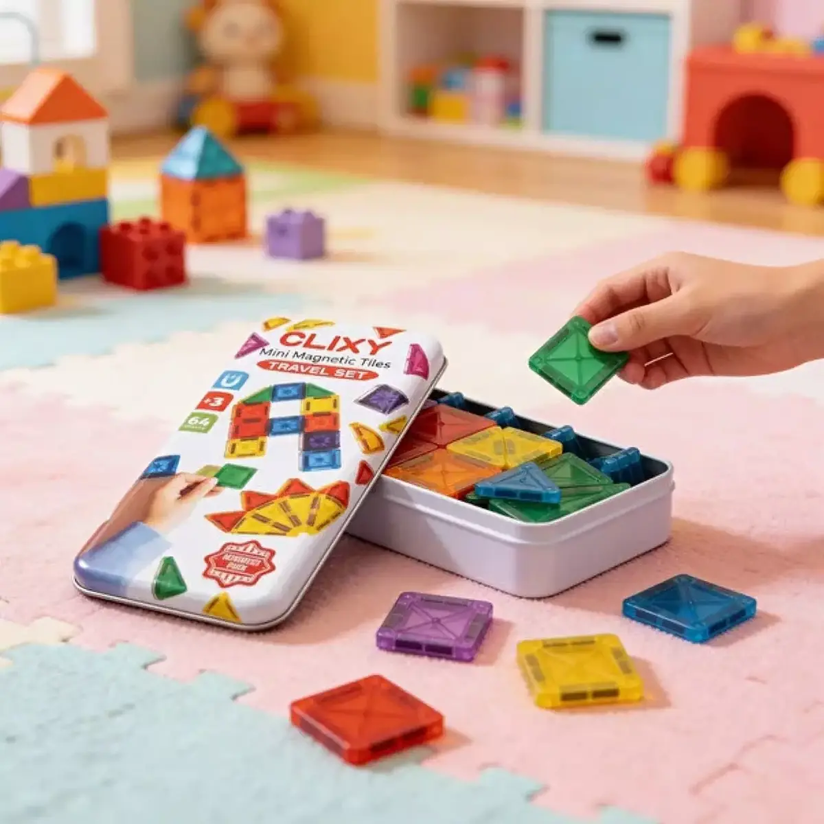 Clixy Advance Pack Mini Manyetik Bloklar Travel Set 64 Parça