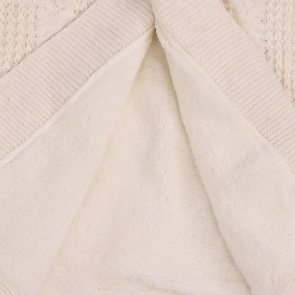 Mini Damla Battaniye Triko Penguen Nakışlı 80x100cm Ekru