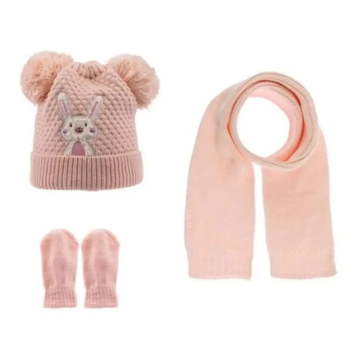 Kitti Atkı Bere Eldiven Takım Pudra Kitti Atkı Bere Eldiven Takım Pudra