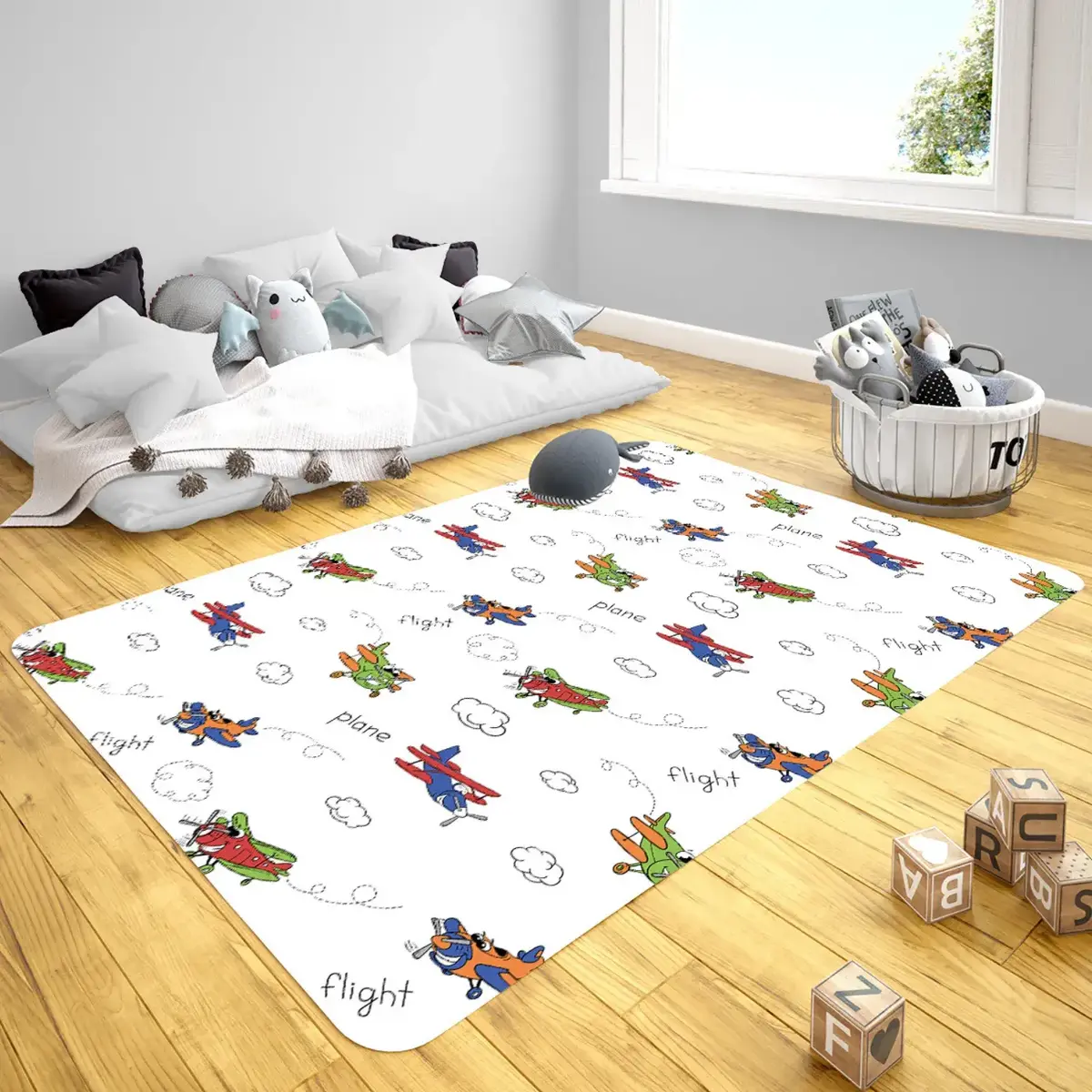 Momys Care Gökyüzü Kaşifleri Çocuk Odası Halı Model 100x160 Cm