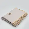 Bistyle Organik Müslin Battaniye Fistolu 80x90cm Taş
