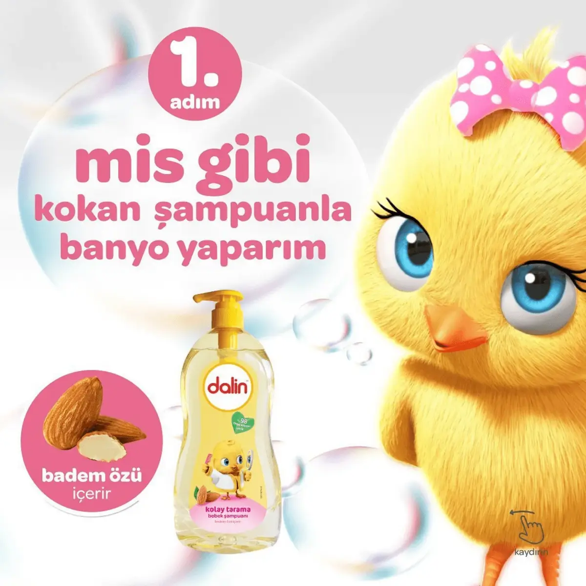Dalin Kolay Tarama Bebek Şampuanı Badem 700 ml x 3 Adet