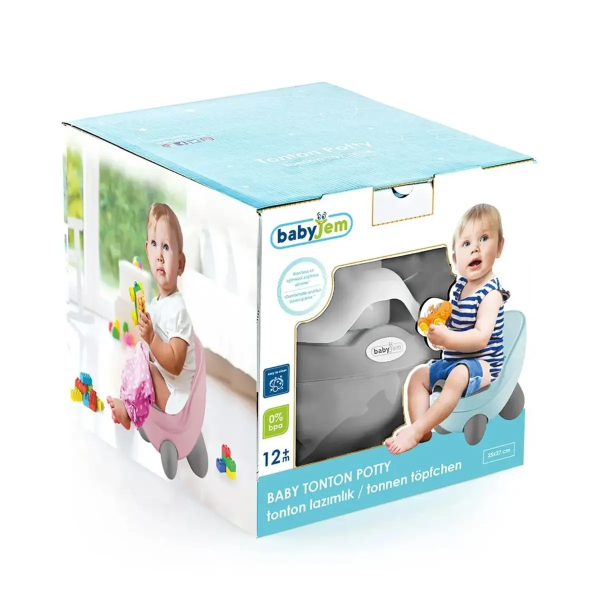 Babyjem Tonton Lazımlık Beyaz - Gri