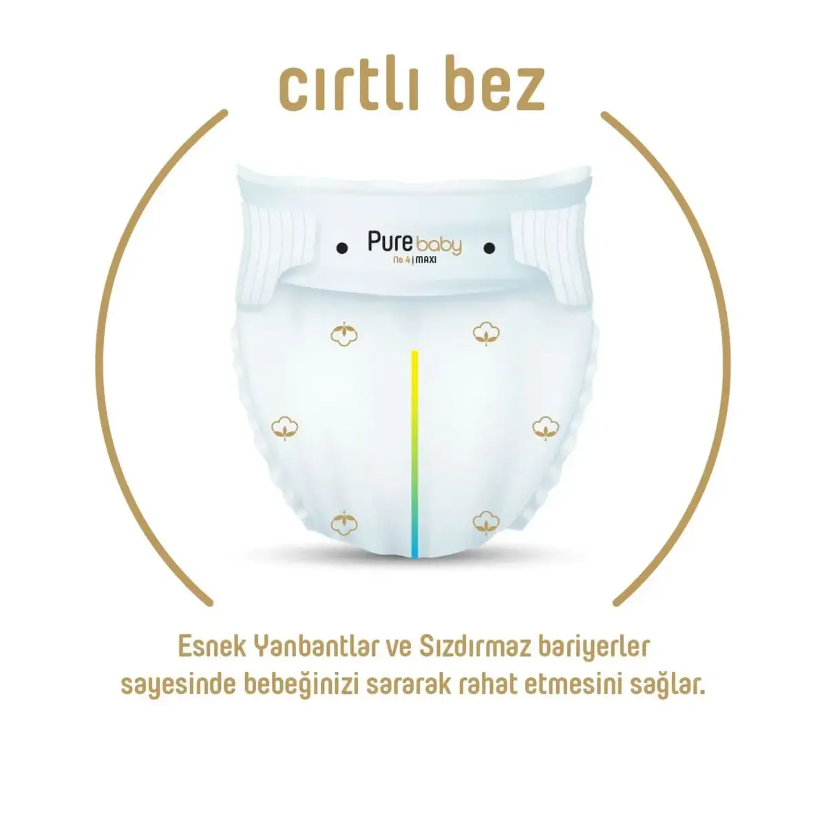 Pure Baby Organik Bebek Bezi 5 Beden Junior 76lı