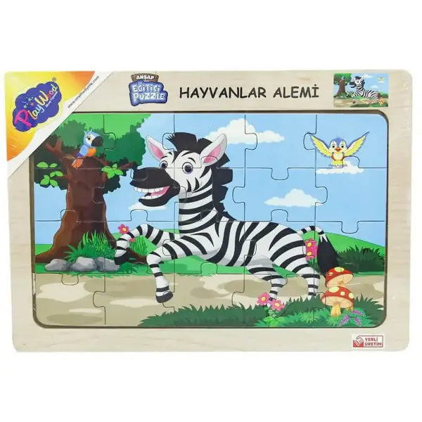 Playwood Ahşap Eğitici Puzzle Hayvanlar Alemi