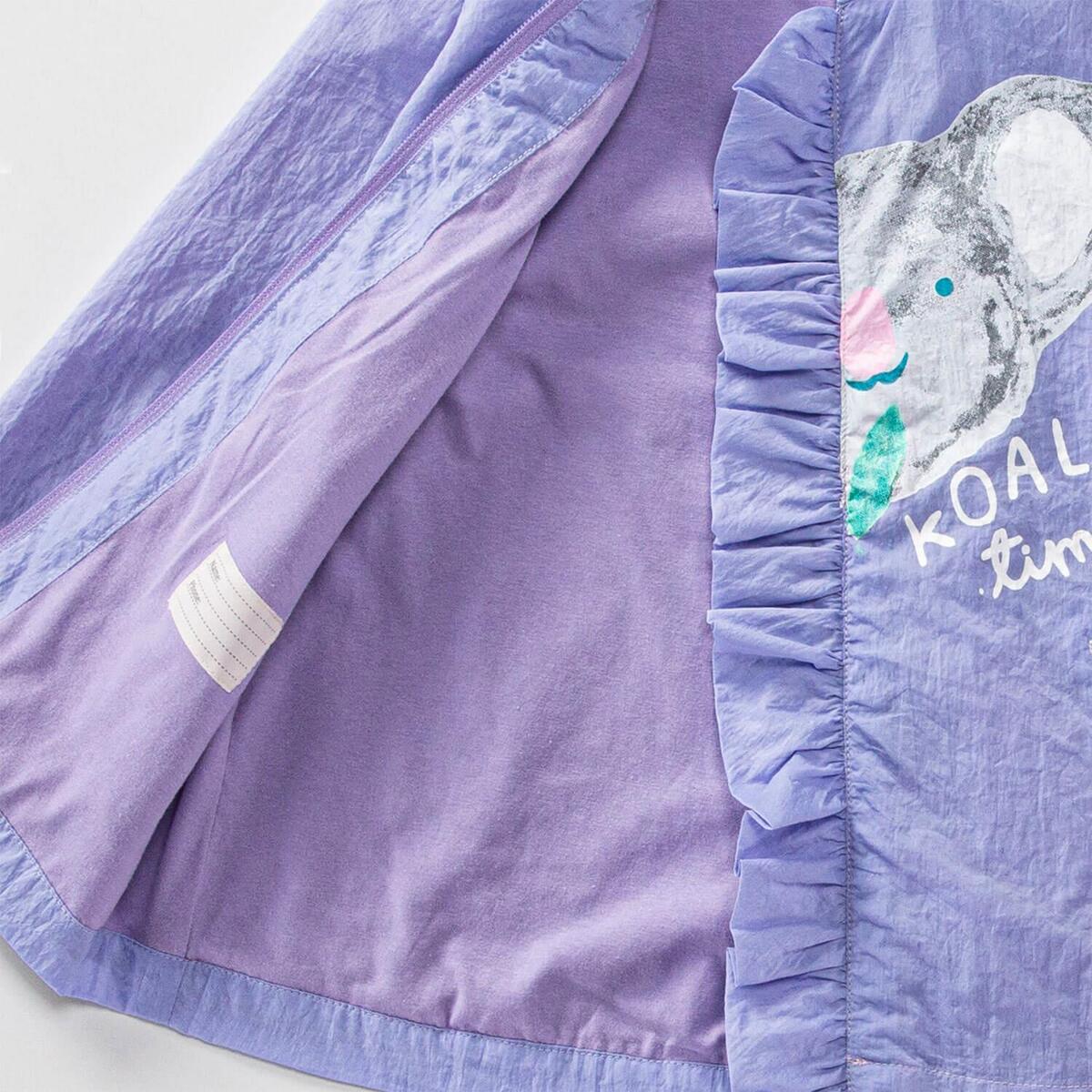 Midimod Yağmurluk Koala Baskılı Lila