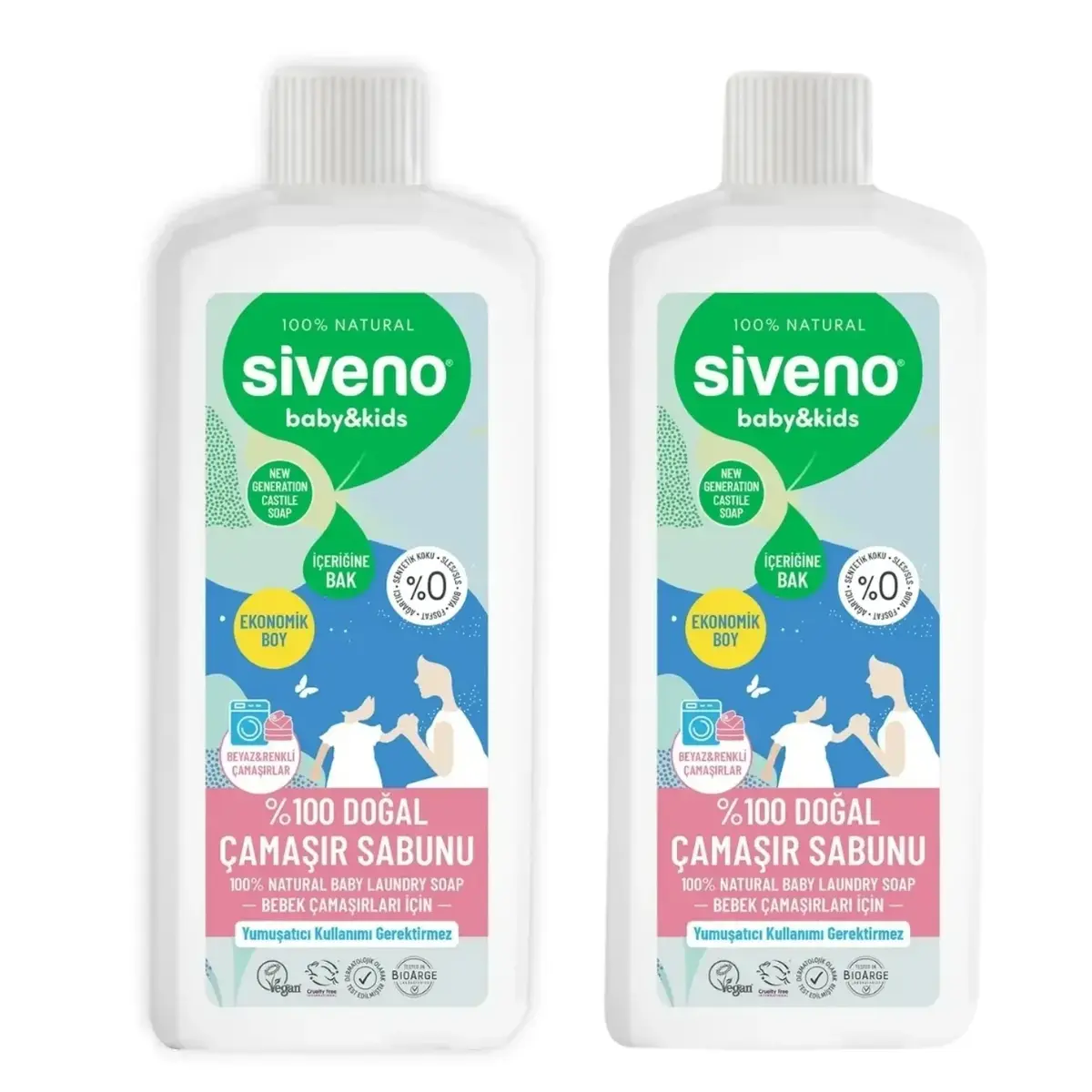 Siveno Baby Doğal Bebek Çamaşır Sabunu 1 lt*2