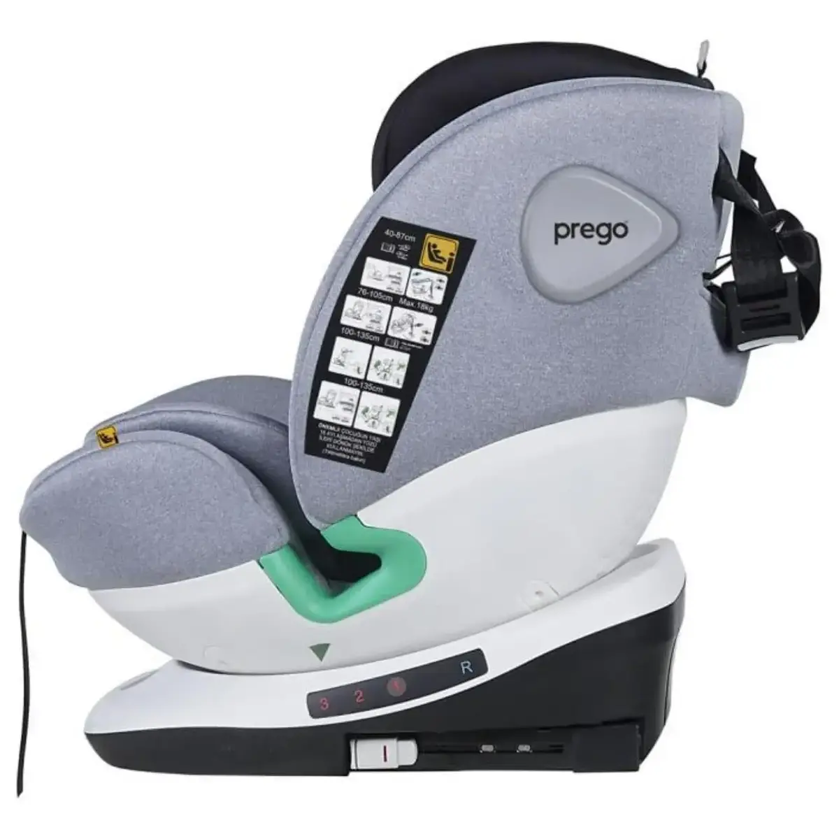 Prego Q9000 Cosmofix I-Size Oto Koltuğu 0-36 Kg Gri