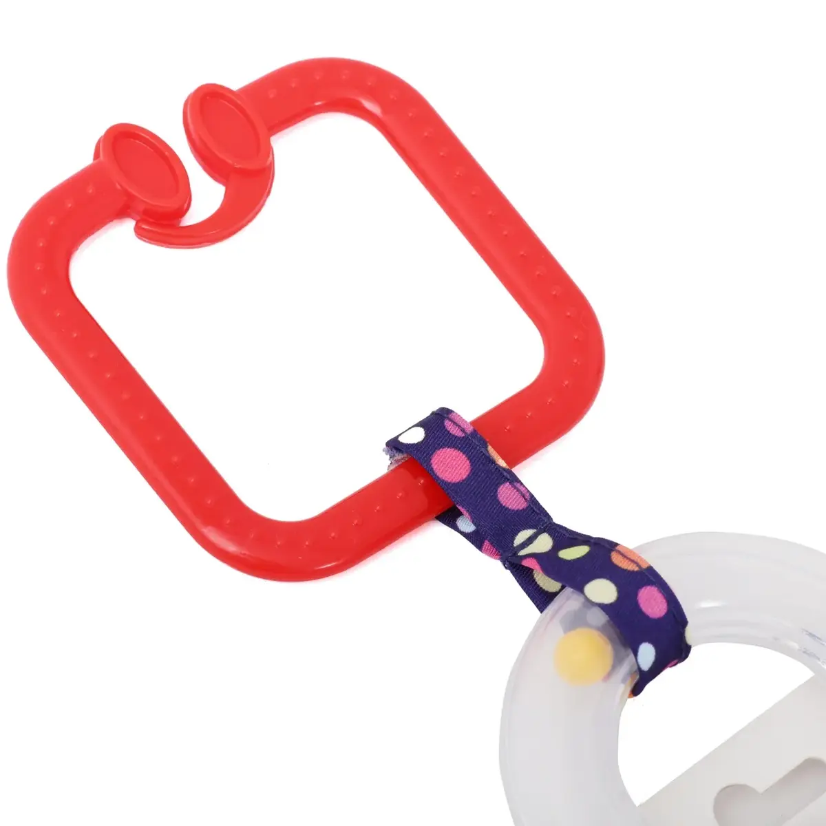 Babyjem Diş Kaşıyıcılı Çıngıraklı Puset Oyuncağı Pembe İnek