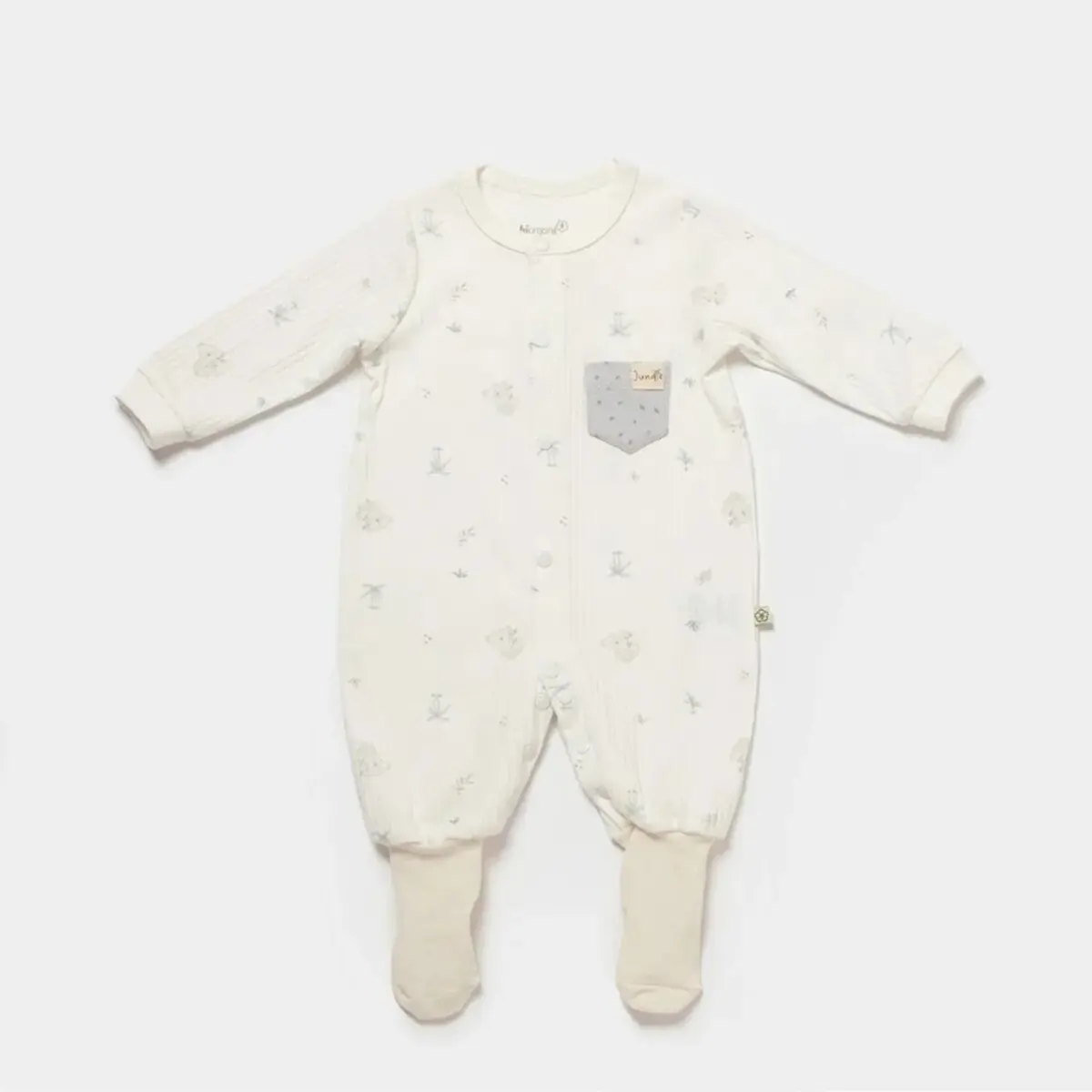 Bibaby Organik Tulum Patikli Koala Jungle Gri Bibaby Organik Tulum Patikli Koala Jungle Gri