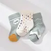 Bibaby Organik Çorap Soket 3lü Cute Nil