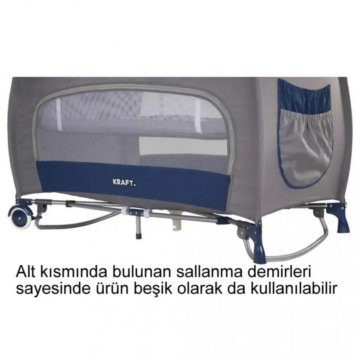 Kraft Calipso Elite Dönenceli Oyun Parkı 70X120 cm Gri