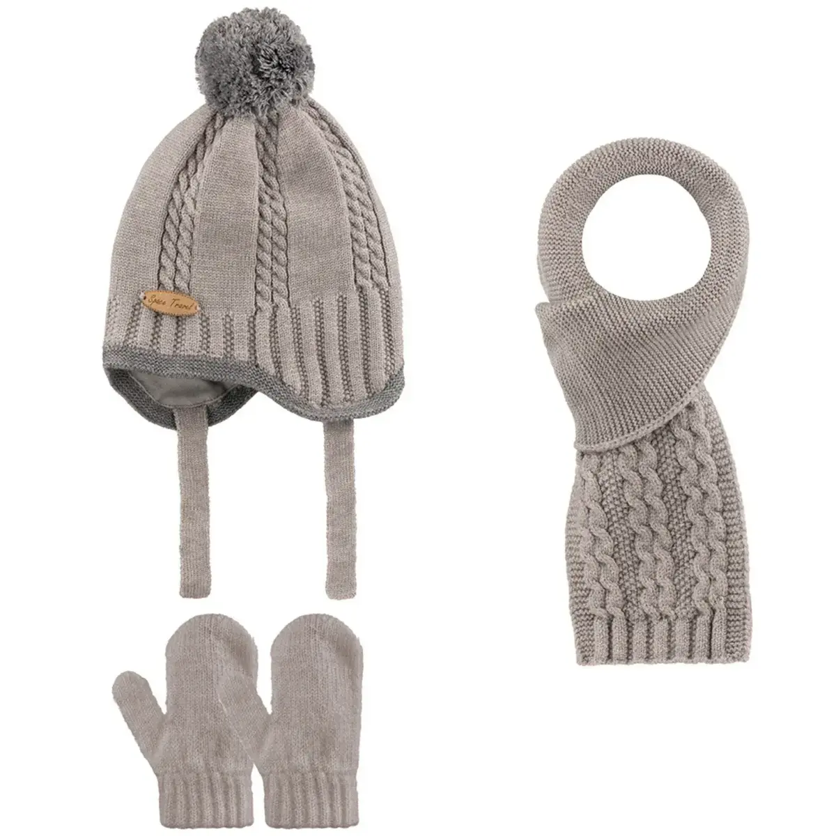 Kitti Eldiven Atkı Bere Takım 0-18 Ay Gri Asortili