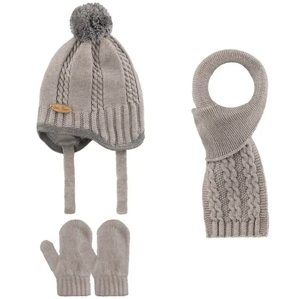 Kitti Eldiven Atkı Bere Takım 0-18 Ay Gri Asortili