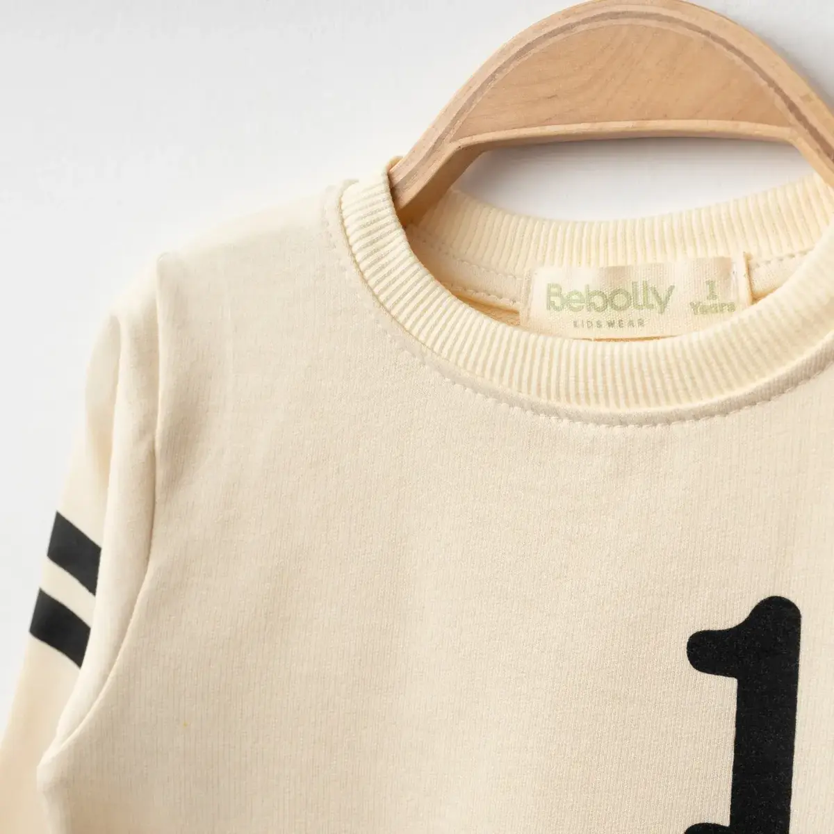 Bebolly Sweatshirt 1952 Baskılı Bej