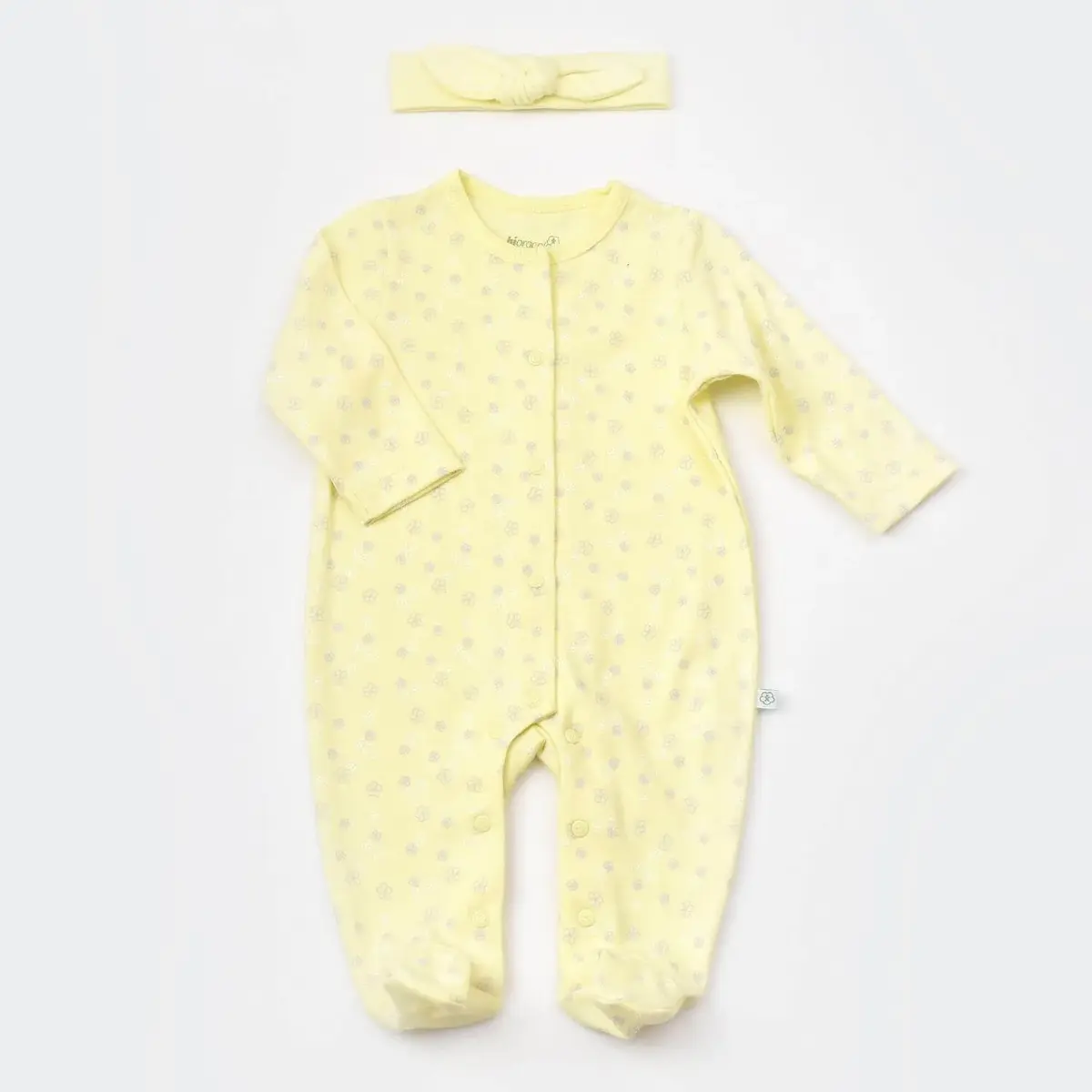 Bibaby Organik Tulum Takımı Tüllü Love You Baby Yellow Lavender