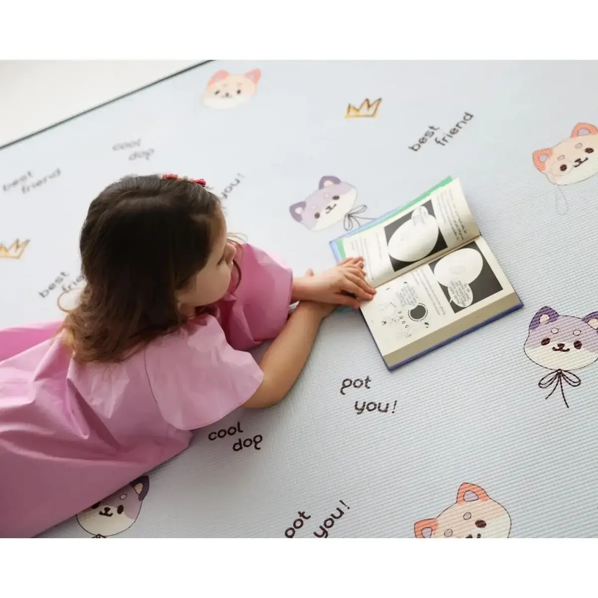 Coolmats Sevimli Kotik-Orman Yolu Oyun Halısı 140x200x1