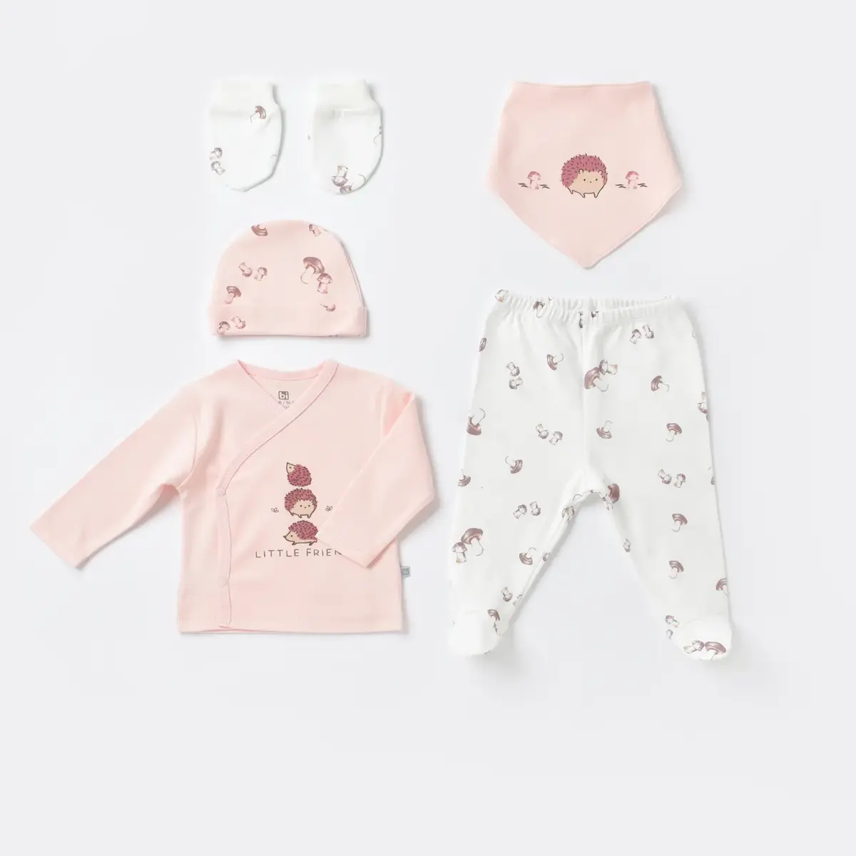 Bibaby Hastane Çıkışı 5li Bonny Mushroom Pembe