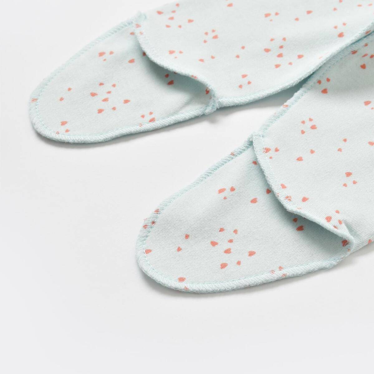 Bibaby Organik Zıbın Takımı Pretty Ears Bunny Prematüre Mint - Ekru