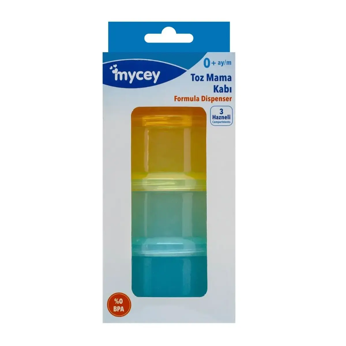 Mycey Toz Mama Saklama Kabı 3 Hazneli