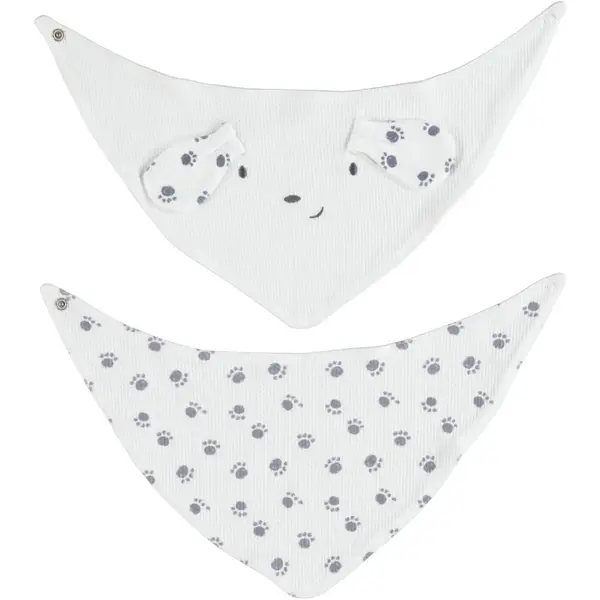Bibaby Fular Önlük 2li Cute Paws Ekru